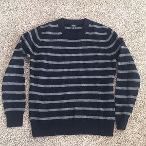Men’s JCrew lambswool stripe sweater.